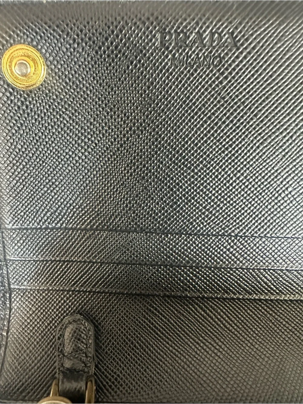 Prada Olive Green Saffiano Leather Wallet